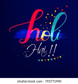Happy Holi . Traditional hindu festival celebration in india. holi 2018 vector illustration