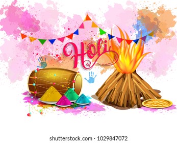 Happy holi vector for background 