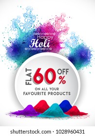 Happy Holi Vector background for sale and greeting cards.