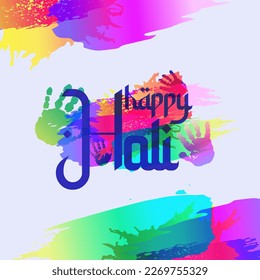 Happy Holi. Vector Colorful Abstract Illustration. Perfect for greeting cards etc