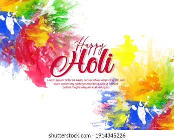 Happy holi vector design for card, Poster, banner For indian Festival Of Holi.