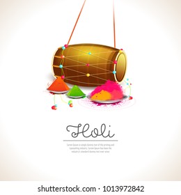 Happy holi vector elements for card design , Happy holi design