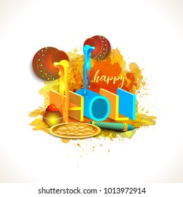 Happy holi vector elements for card design , Happy holi design