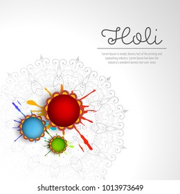 Happy Holi Vector Elements For Card Design , Happy Holi Design