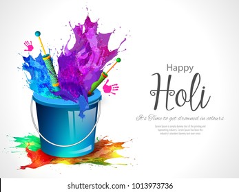 Happy holi vector elements for card design , Happy holi design