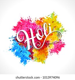 Happy holi vector elements for card design , Happy holi design