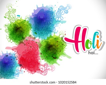 Happy holi vector elements for card design , Happy holi design