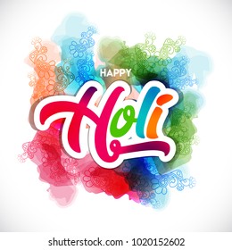 Happy holi vector elements for card design , Happy holi design