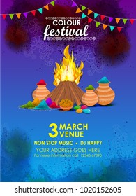 Happy holi vector elements for card design , Happy holi design