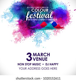 Happy holi vector elements for card design , Happy holi design