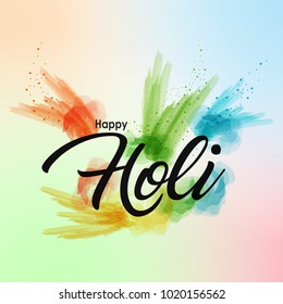 Happy holi vector elements for card design, Holi background design for flyer.