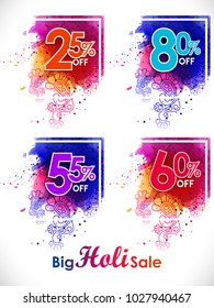 
Happy holi vector elements for card design , Happy holi design.