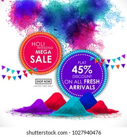 
Happy holi vector elements for card design , Happy holi design.