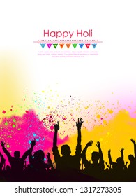 Happy holi vector elements for card design , Happy holi design - Vector