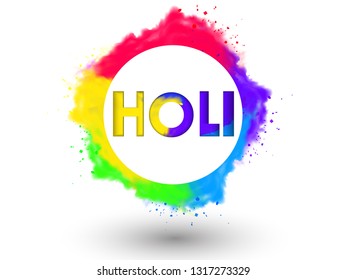 Happy holi vector elements for card design , Happy holi design - Vector
