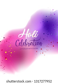 Happy holi vector elements for card design , Happy holi design - Vector
