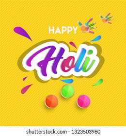 Happy holi vector elements for card design , Happy holi design - Vector