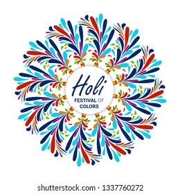 Happy holi vector elements for card design , Happy holi design, illustration of colorful Happy Holi Advertisement Promotional background for Festival of Colors celebration greetings - Vector