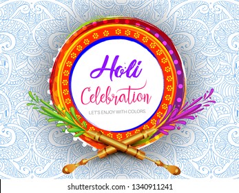 Happy holi vector elements for card design , Happy holi design - Vector