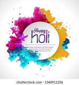 Happy holi vector elements for card design , Happy holi design - Vector