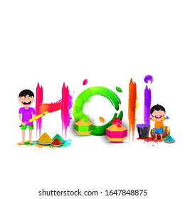 Happy holi vector elements for card design , Happy holi design