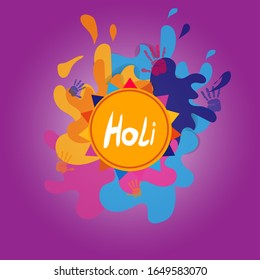 Happy holi vector elements for card design , Happy holi background design