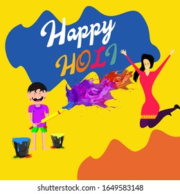 Happy holi vector elements for card design , Happy holi background design