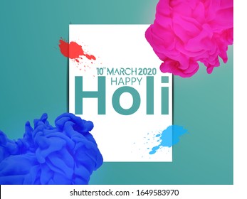 Happy holi vector elements for card design , Happy holi background design