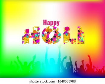 Happy holi vector elements for card design , Happy holi background design