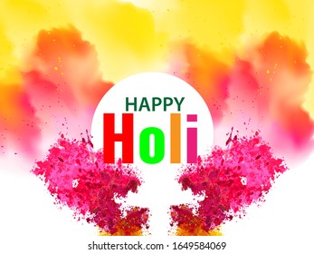 Happy holi vector elements for card design , Happy holi background design