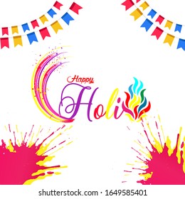 Happy holi vector elements for card design , Happy holi design