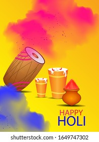 Happy-holi-Vektorillustration-Elemente für Kartendesign , Happy-holi-Design