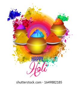 Happy holi vector elements for card design , Happy holi design
