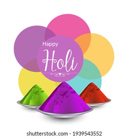 Happy holi vector elements for card design , Happy holi design.