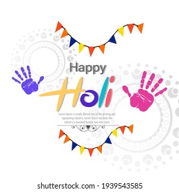 Happy holi vector elements for card design , Happy holi design.