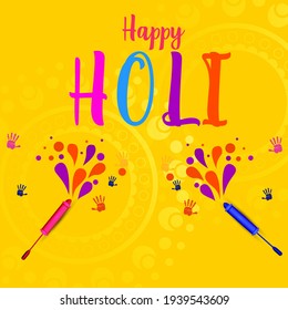 Happy holi vector elements for card design , Happy holi design.