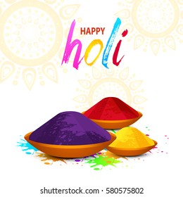 Happy holi vector elements for card design , Happy holi design 