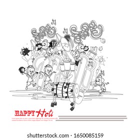 Happy holi vector elements for card,greeting,poster design , Tuesday, 10 March