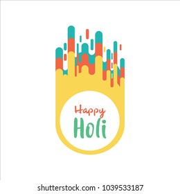 Happy Holi Vector Fire Ilustration Flat Color