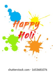 Happy holi vector graphic background illustration.
