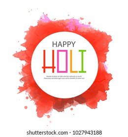 Happy Holi Vector Illustration .