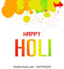 Happy Holi Vector Illustration .
