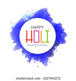 Happy Holi Vector Illustration .