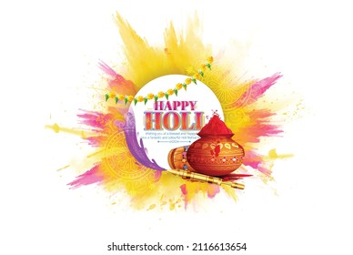 Happy Holi, Vector Illustration Of Abstract Colorful Background