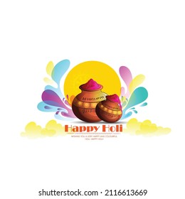 Feliz Holi, Ilustración Vectorial De Fondo Colorido Abstracto