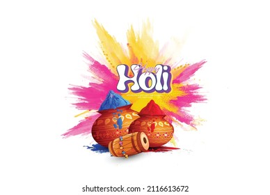 Happy Holi, Vector Illustration Of Abstract Colorful Background