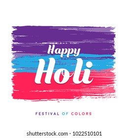 Happy Holi vector illustration for indian festival of colors with traditional and festive elements. Can be used for posters, banners, brochures, and print designs.