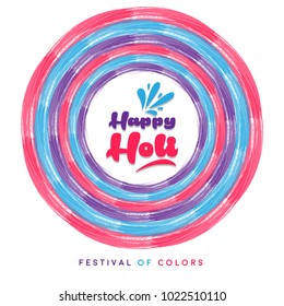 Happy Holi vector illustration for indian festival of colors with traditional and festive elements. Can be used for posters, banners, brochures, and print designs.