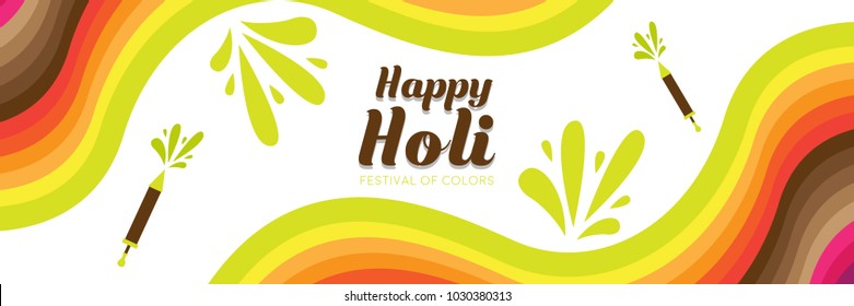 Happy Holi vector illustration for indian festival of colors with traditional and festive elements. Can be used for posters, flyers, banners, brochures, greetings, and print designs. 