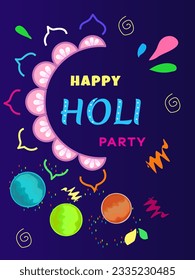 Happy Holi ,Vector poster, Indian festival ,colorful poster, banner background